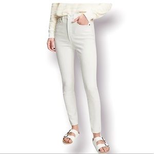 GAP High Rise Cigarette Skinny Jeans in White